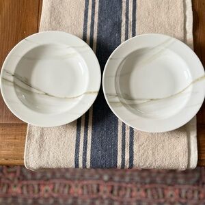 2 WEDGWOOD  Vera Wang Vera Venato Imperial Bone China Soup Bowls